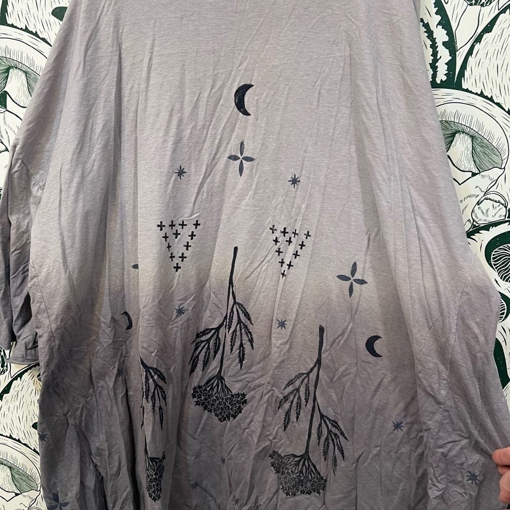 Not for sale. Gray Block Print Shawl
